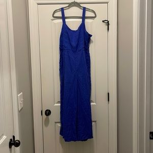 Wide leg linen jumpsuit